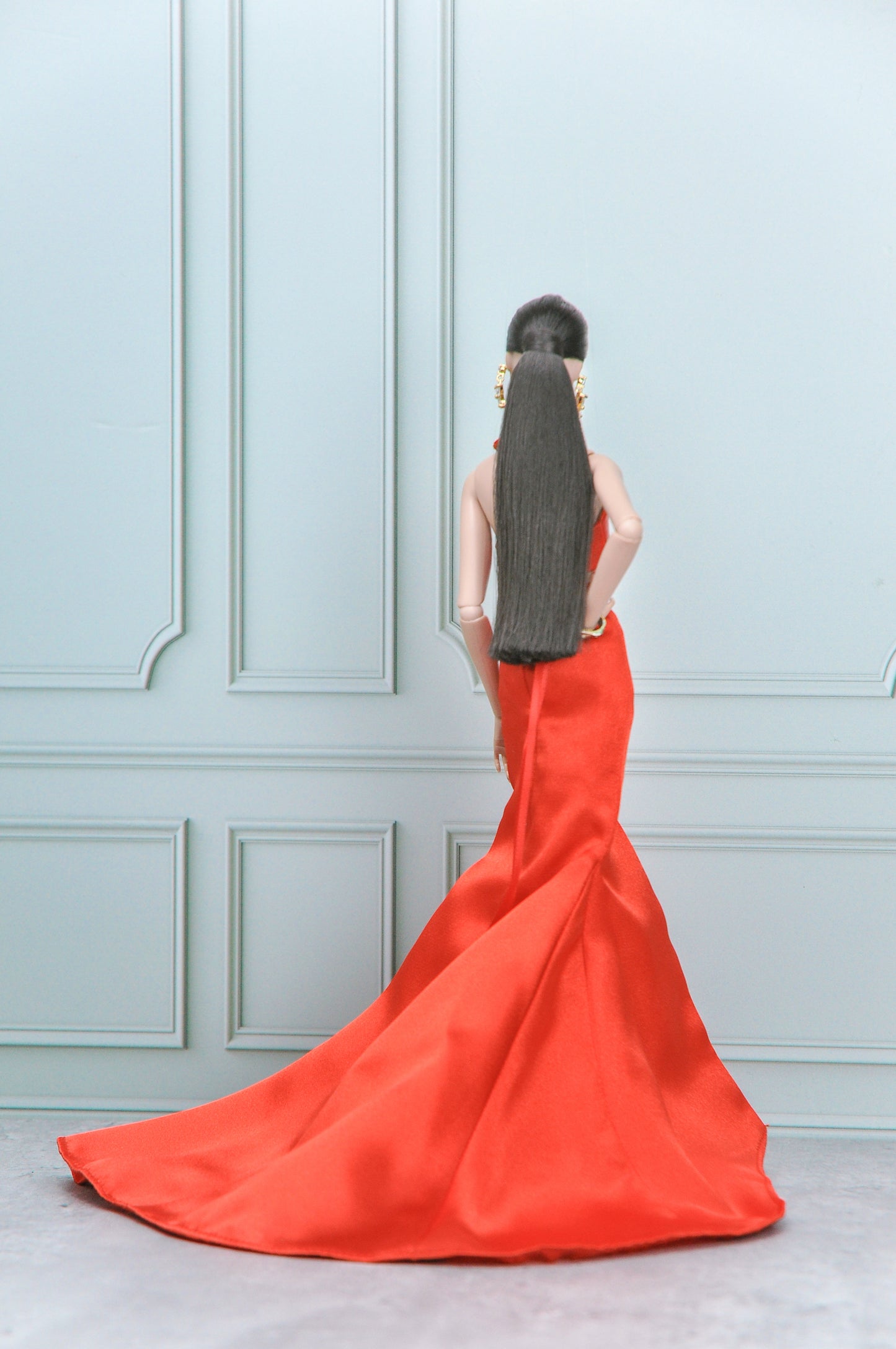 Y2K Aesthestic - Summer Never Ends - Halter neck top and matching mermaid red skirt for Fashion Royalty doll