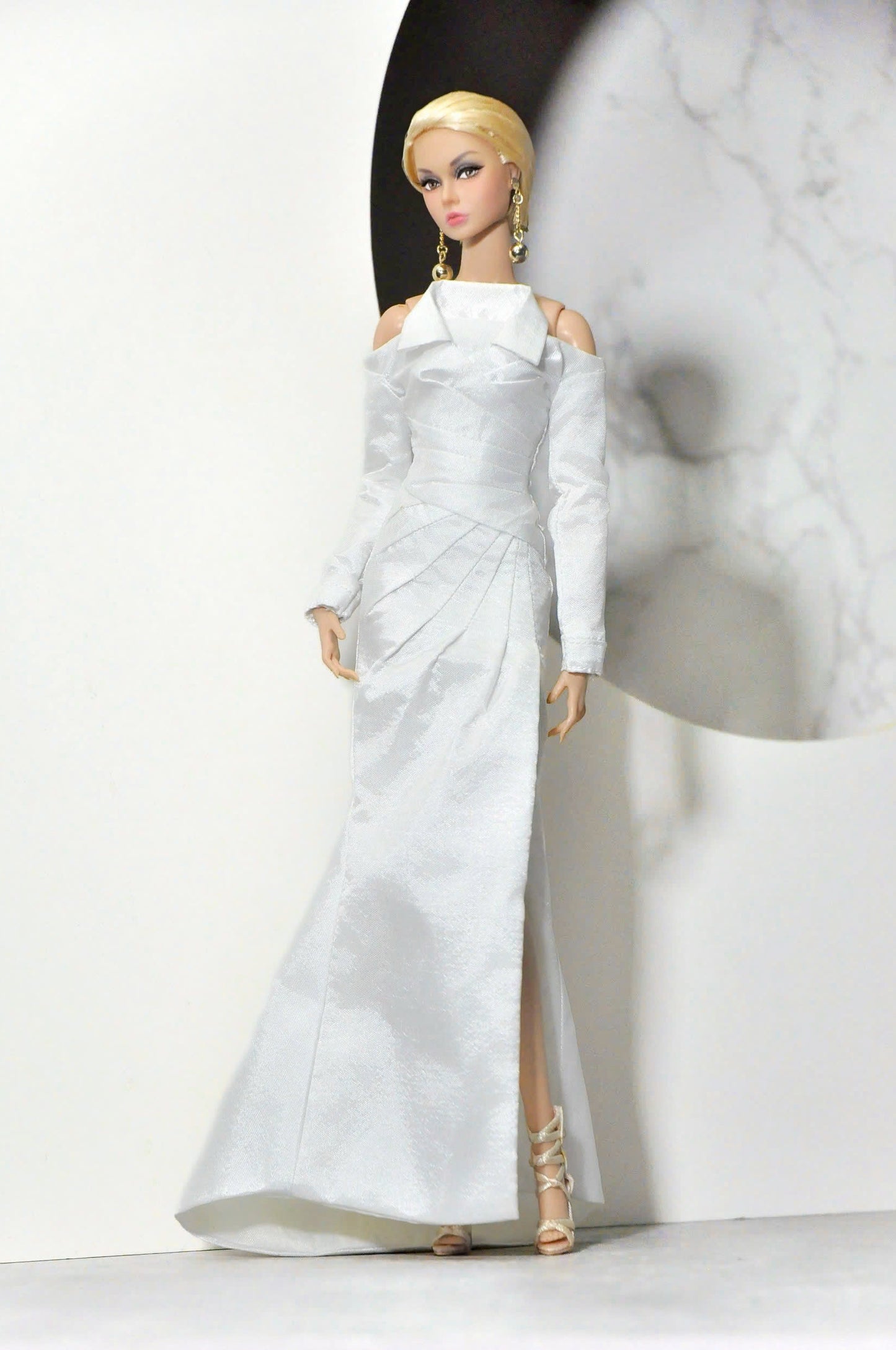 HAUTE | Draping neckless dress for Fashion Royalty 6.0 & NU FACE doll