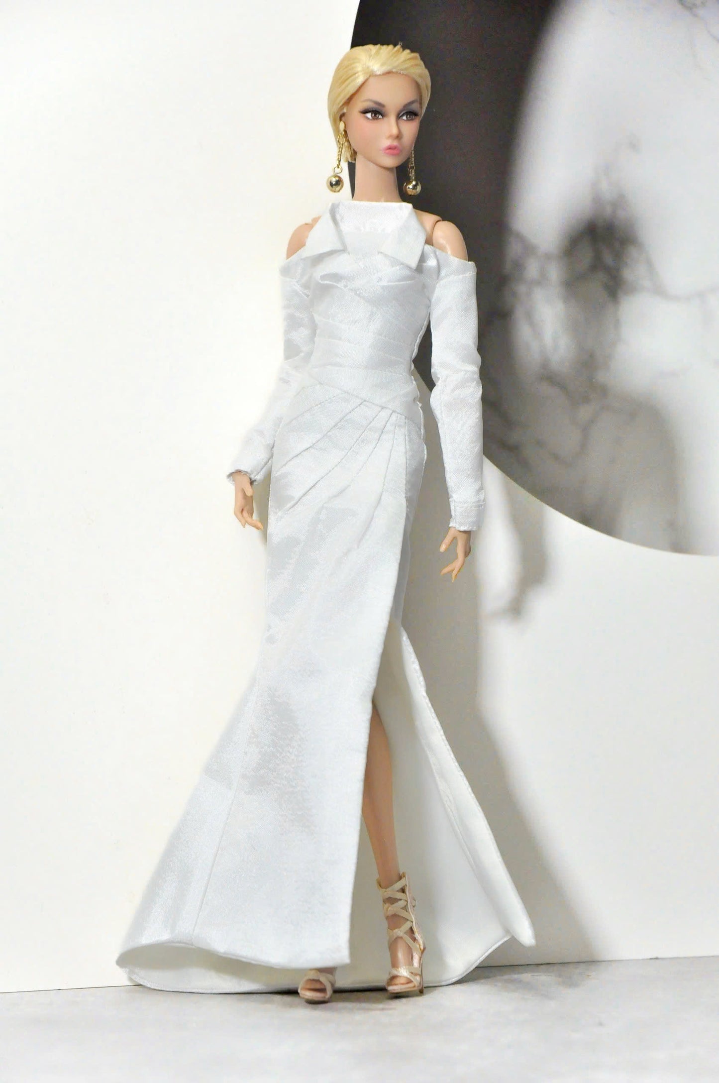 HAUTE | Draping neckless dress for Fashion Royalty 6.0 & NU FACE doll