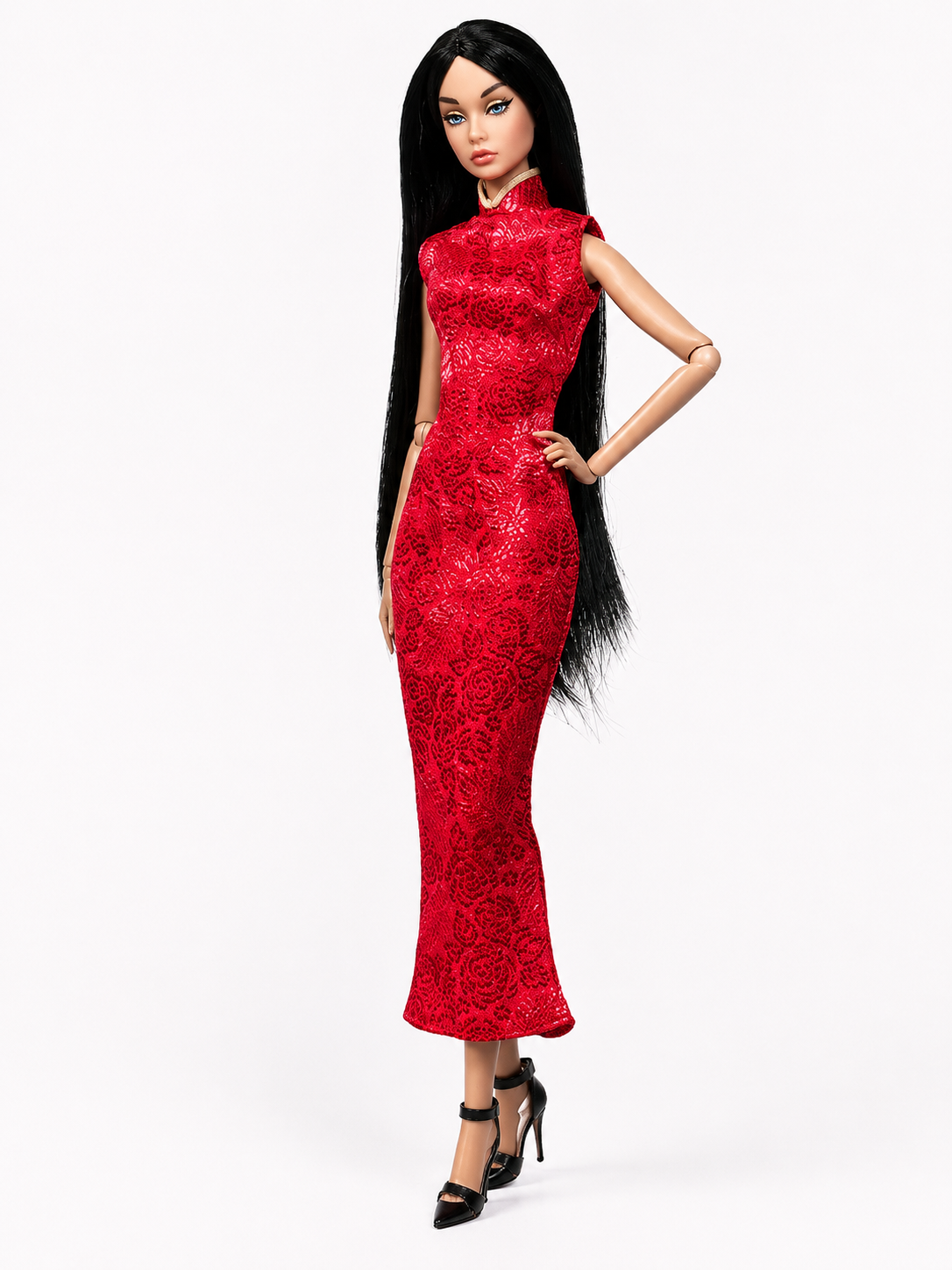 QIPAO | 1/6 Scale Qipao Dress - Handmade Chinese Cheongsam Gown for Fashion Dolls - Zipper Closure - Fits Fashion Royalty, Poppy Parker, Integrity Toys, Similar 12 Inch Dolls (Copy) (Copy) (Copy) (Copy) (Copy) (Copy)