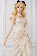 BLOOMING RADIANT | Floral Halter Evening Gown for Fashion Royalty 1/6 Dolls | Plastiktiara