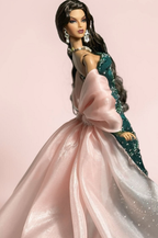 OOAK | Emerald Odyssey Gown & Blush Opera Coat Set – Fashion Royalty 6.0 Doll Clothes | Plastiktiara