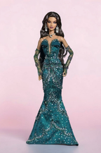 OOAK | Emerald Odyssey Gown & Blush Opera Coat Set – Fashion Royalty 6.0 Doll Clothes | Plastiktiara