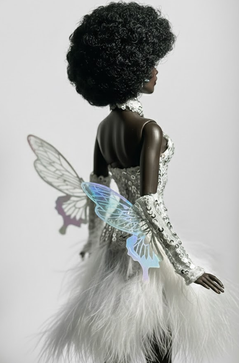 BASIC | Fairylight Sequin Feather Couture Gown for 1/6 Scale High Fashion Doll Clothes