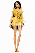 HAUTE | Solar Bloom Sculptural Yellow Couture Dress | Plastiktiara