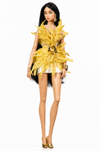 HAUTE | Solar Bloom Sculptural Yellow Couture Dress | Plastiktiara