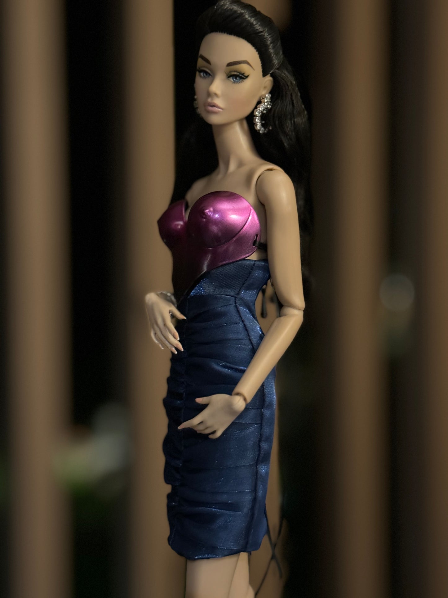 Siren Suit - 3D printed with pleated high waist skirt for Fashion Royalty 6.0 and NU FACE