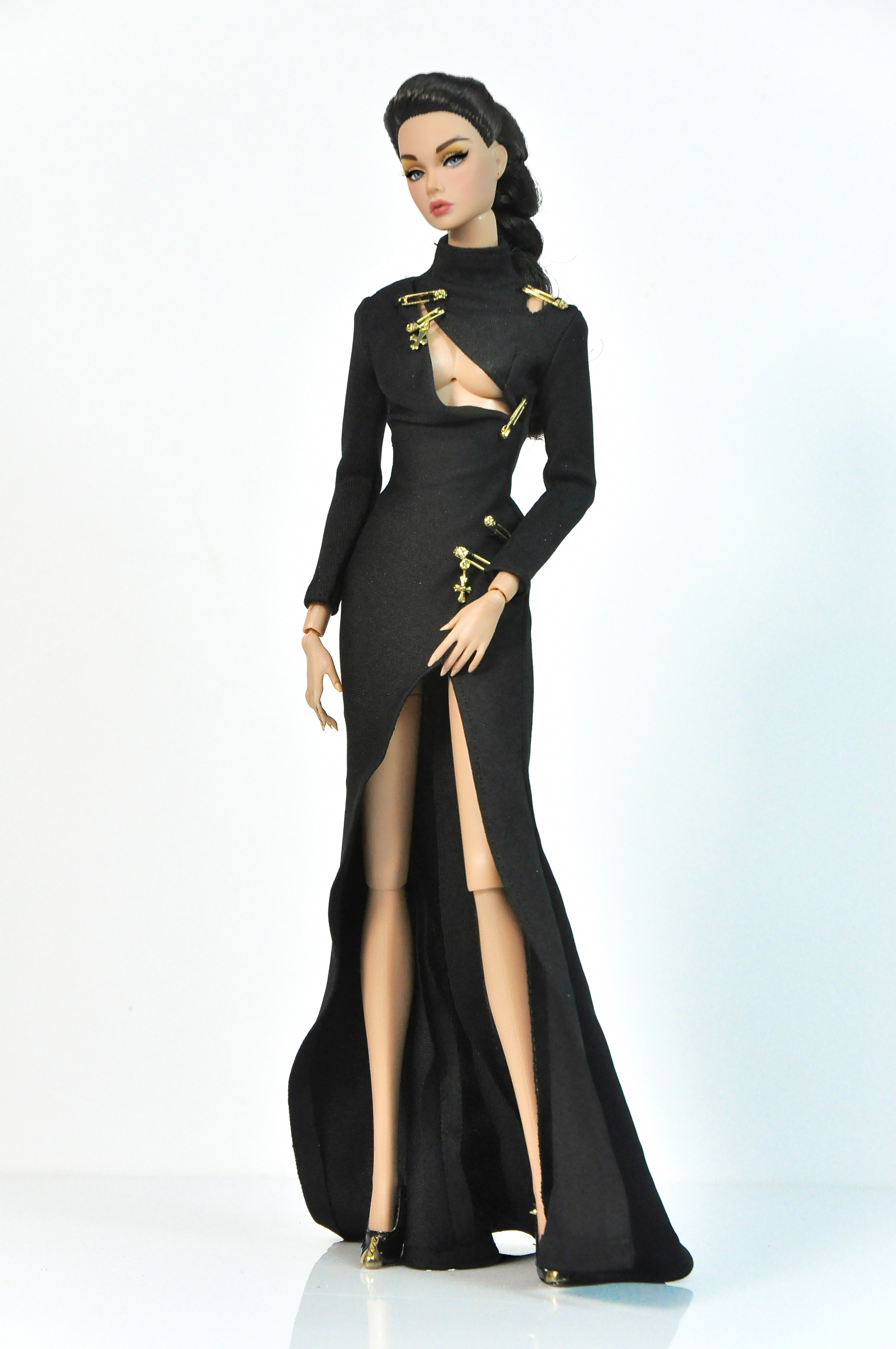 METROPOLITAN | Asymetric cutouts gown for Fashion Royalty & NU FACE 6.0 doll clothes