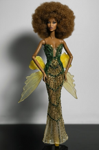 HAUTE | Emerald Gilded Fairy Gown  Luxury Couture Dress for 1/6 Scale High Fashion Doll Clothes