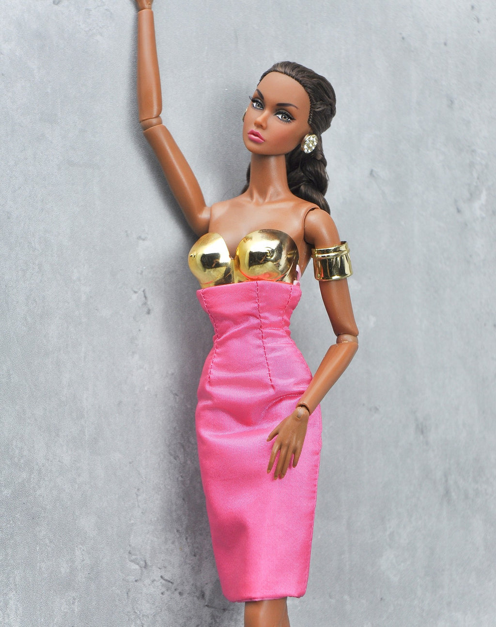 3D Project |  Acrylic plated chromatic chest armor for Fashion Royalty doll clothes