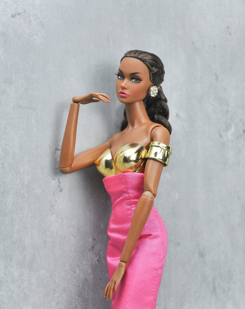 3D Project |  Acrylic plated chromatic chest armor for Fashion Royalty doll clothes