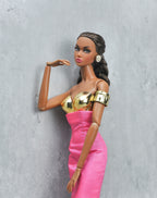 3D Project |  Acrylic plated chromatic chest armor for Fashion Royalty doll clothes