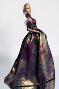 HAUTE | Purple Dragon Empress Ball Gown - Fantasy Couture for 1/6 Scale Fashion Dolls - Handmade Evening Dress - OOAK Collector Fashion