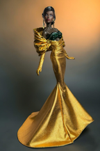 HAUTE | Golden Bloom Mermaid Gown for Fashion Royalty Doll by Plastiktiara