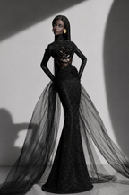 HAUTE | Black Couture Gown for Fashion Royalty 6.0 Dolls | Handmade FR Doll Clothes | Integrity Toys Fashion