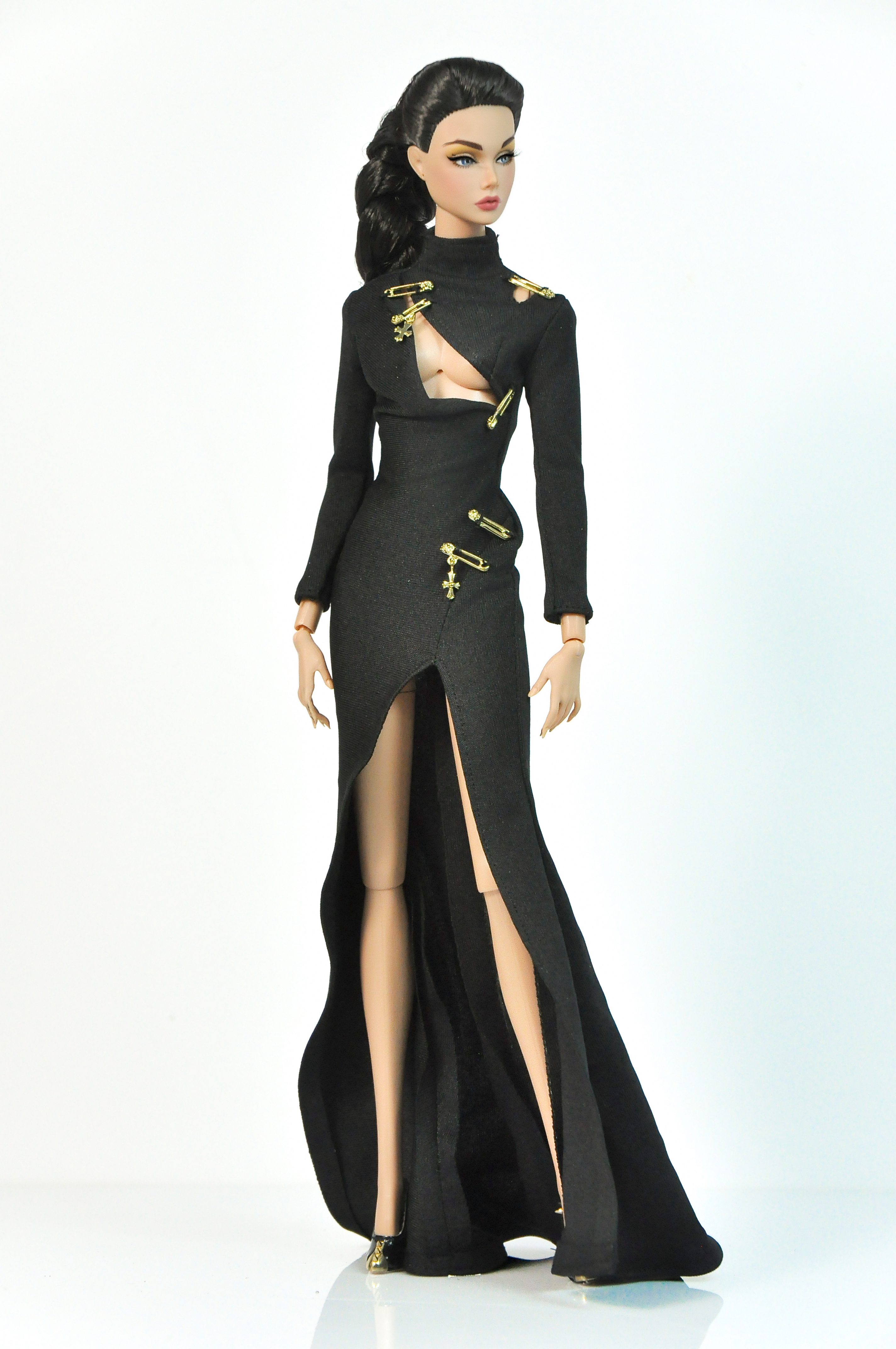 METROPOLITAN | Asymetric cutouts gown for Fashion Royalty & NU FACE 6.0 doll clothes