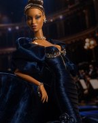 EDEN CHOICE | Handmade Midnight Noir Mermaid Gown for 1/6 Scale Fashion Dolls - Couture Evening Dress - Luxury Doll Clothing - Collector Fashion Outfit | Plastiktiara