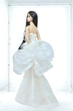 AURA | Ivory Cloud Couture Gown – 1/6 High fashion doll Clothes | Haute Couture Statement Dress