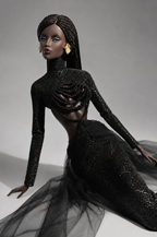 HAUTE | Black Couture Gown for Fashion Royalty 6.0 Dolls | Handmade FR Doll Clothes | Integrity Toys Fashion