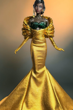 HAUTE | Golden Bloom Mermaid Gown for Fashion Royalty Doll by Plastiktiara