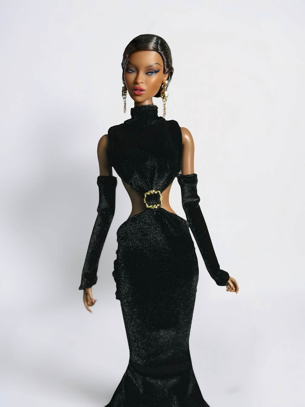BASIC | Midnight Siren Black Cutout Mermaid Gown | Plastiktiara