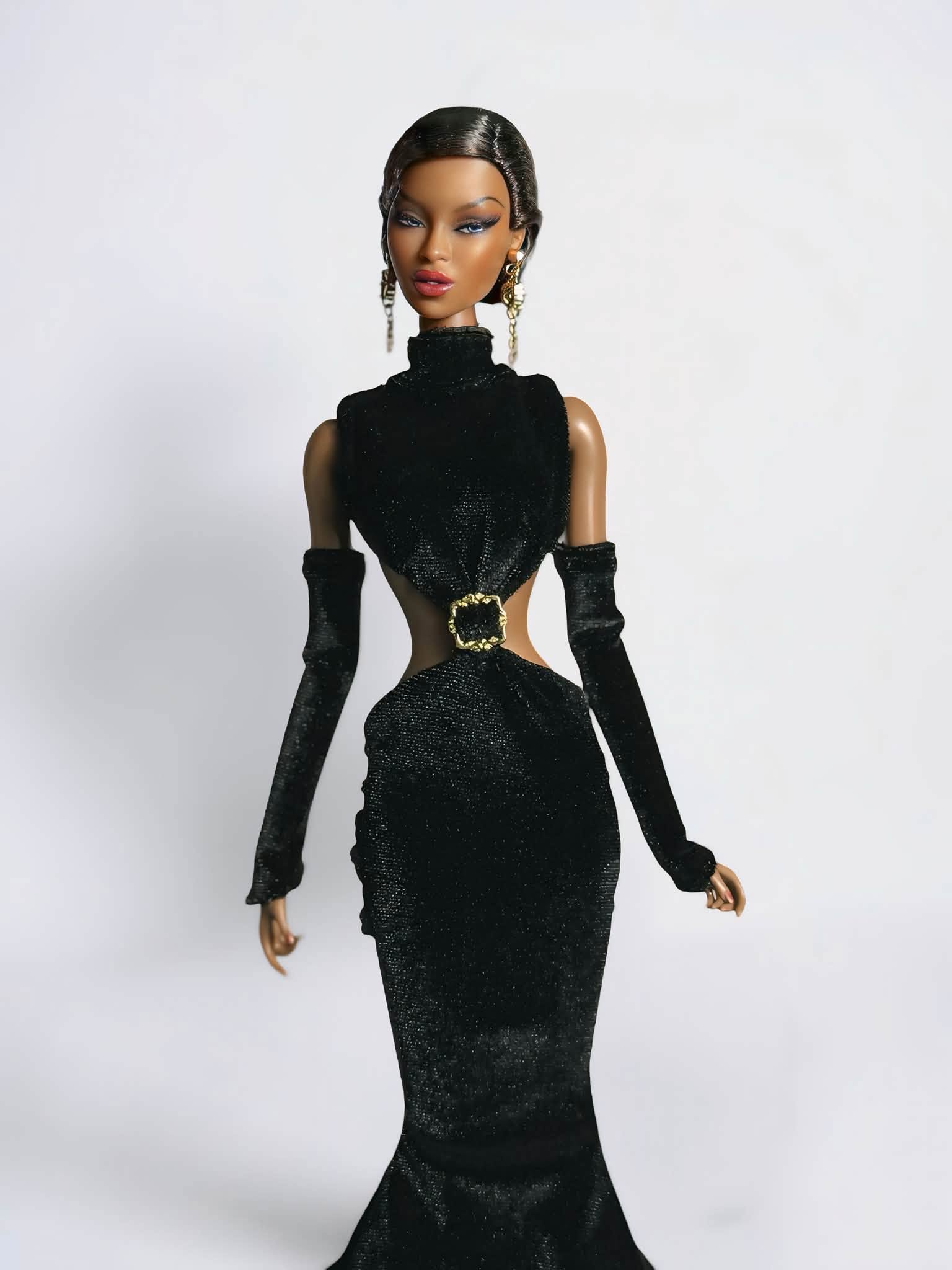 BASIC | Midnight Siren Black Cutout Mermaid Gown | Plastiktiara