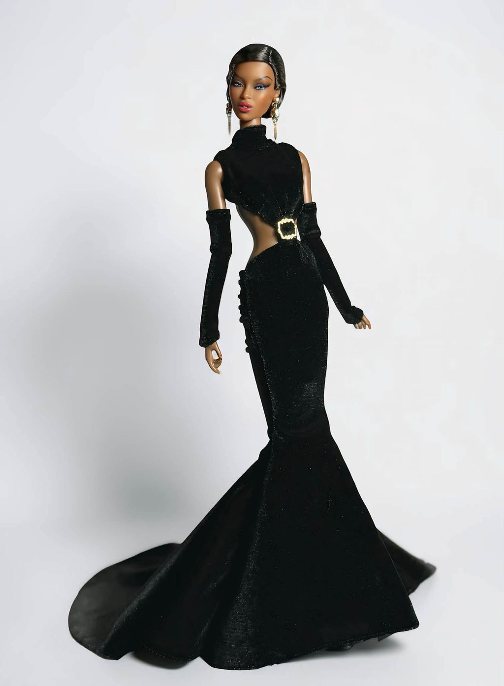 BASIC | Midnight Siren Black Cutout Mermaid Gown | Plastiktiara