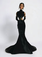 BASIC | Midnight Siren Black Cutout Mermaid Gown | Plastiktiara