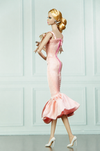 EDEN CHOICE | Blush Romance Mermaid Cocktail Dress | Handmade Fashion Doll Dress | Plastiktiara