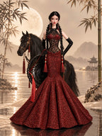 MOTHERSHIP | Moon Empress | Fashion Royalty Doll Clothes | 1/6 Scale Doll Gown | Plastiktiara