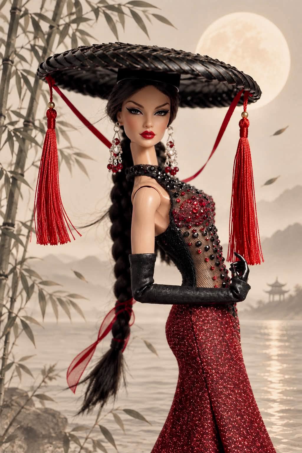 MOTHERSHIP | Moon Empress | Fashion Royalty Doll Clothes | 1/6 Scale Doll Gown | Plastiktiara