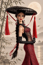 MOTHERSHIP | Moon Empress | Fashion Royalty Doll Clothes | 1/6 Scale Doll Gown | Plastiktiara