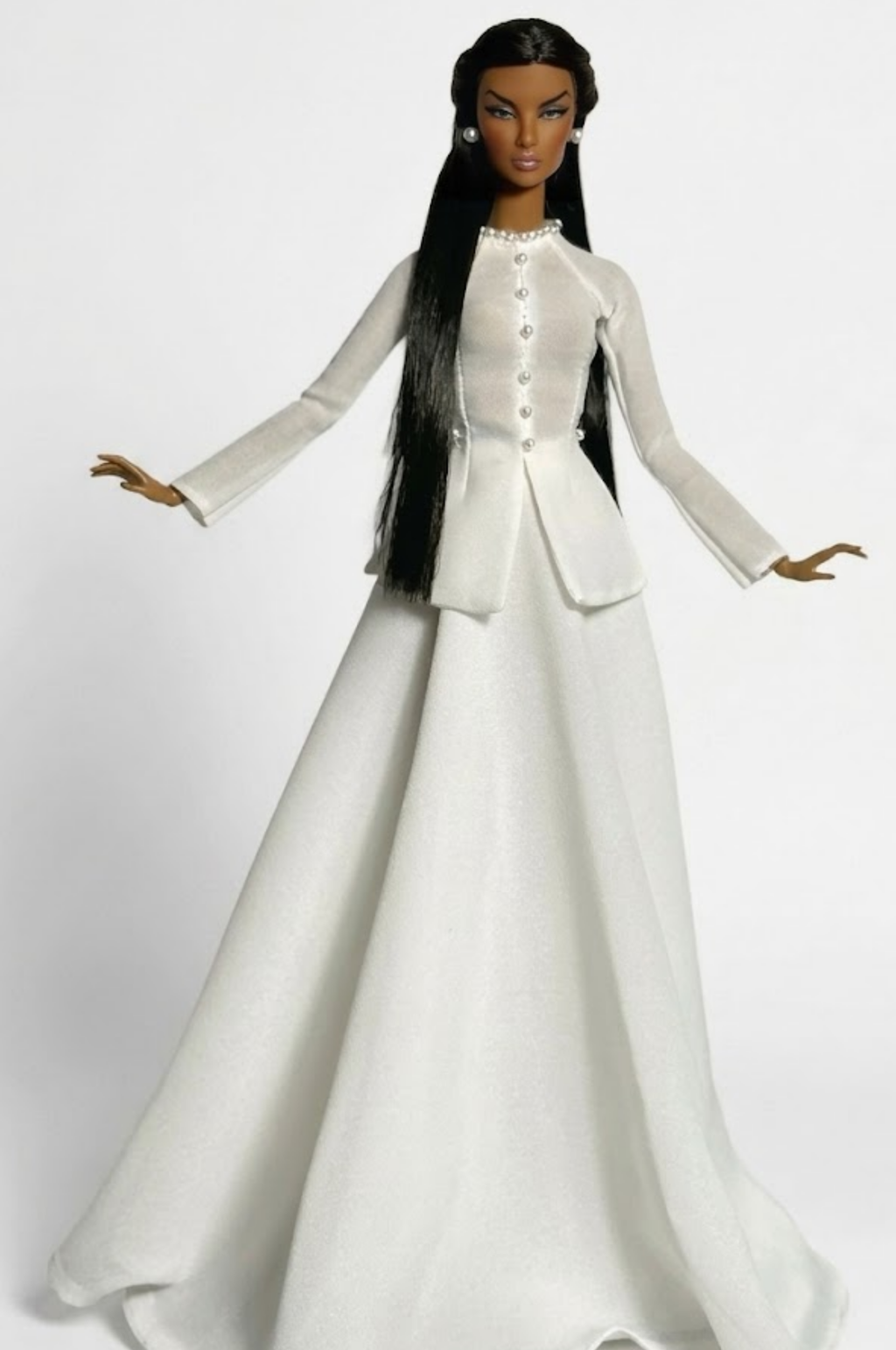HAUTE | Ivory Elegance Couture Gown Set for Fashion Royalty Dolls 12” / 1:6 Scale Doll Clothes