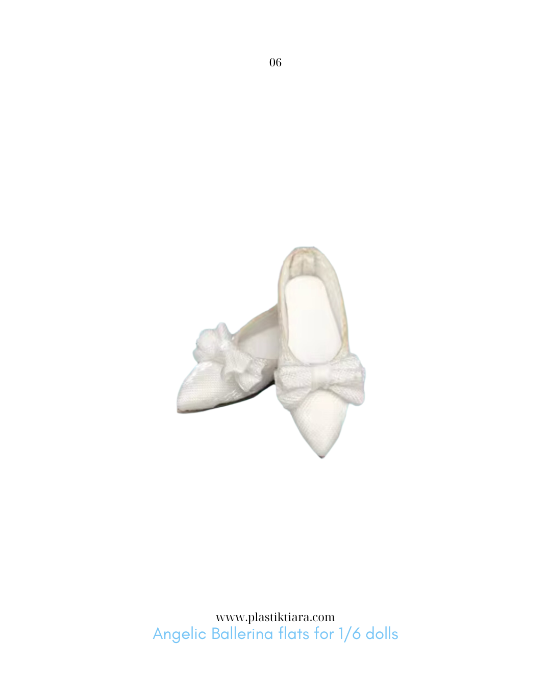 1/6 Doll shoes Fashion Royalty NU FACE Ballerina shoes with bow