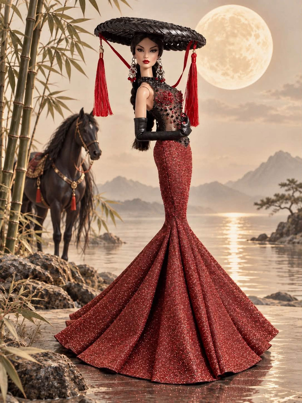 MOTHERSHIP | Moon Empress | Fashion Royalty Doll Clothes | 1/6 Scale Doll Gown | Plastiktiara