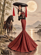 MOTHERSHIP | Moon Empress | Fashion Royalty Doll Clothes | 1/6 Scale Doll Gown | Plastiktiara