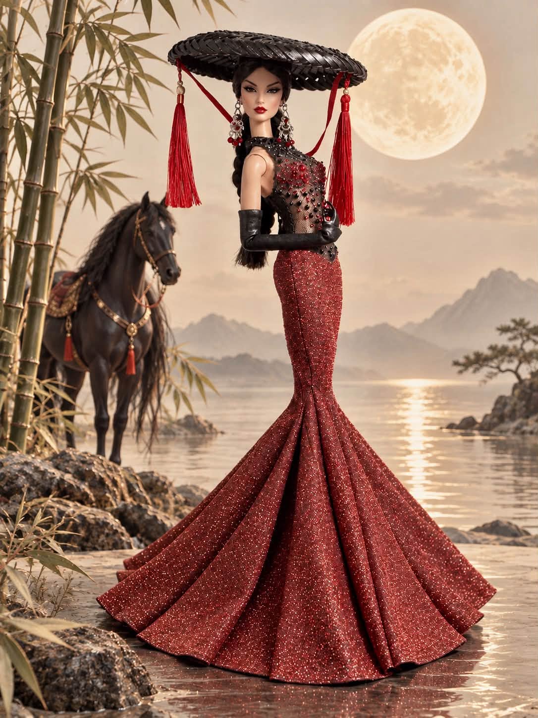MOTHERSHIP | Moon Empress | Fashion Royalty Doll Clothes | 1/6 Scale Doll Gown | Plastiktiara