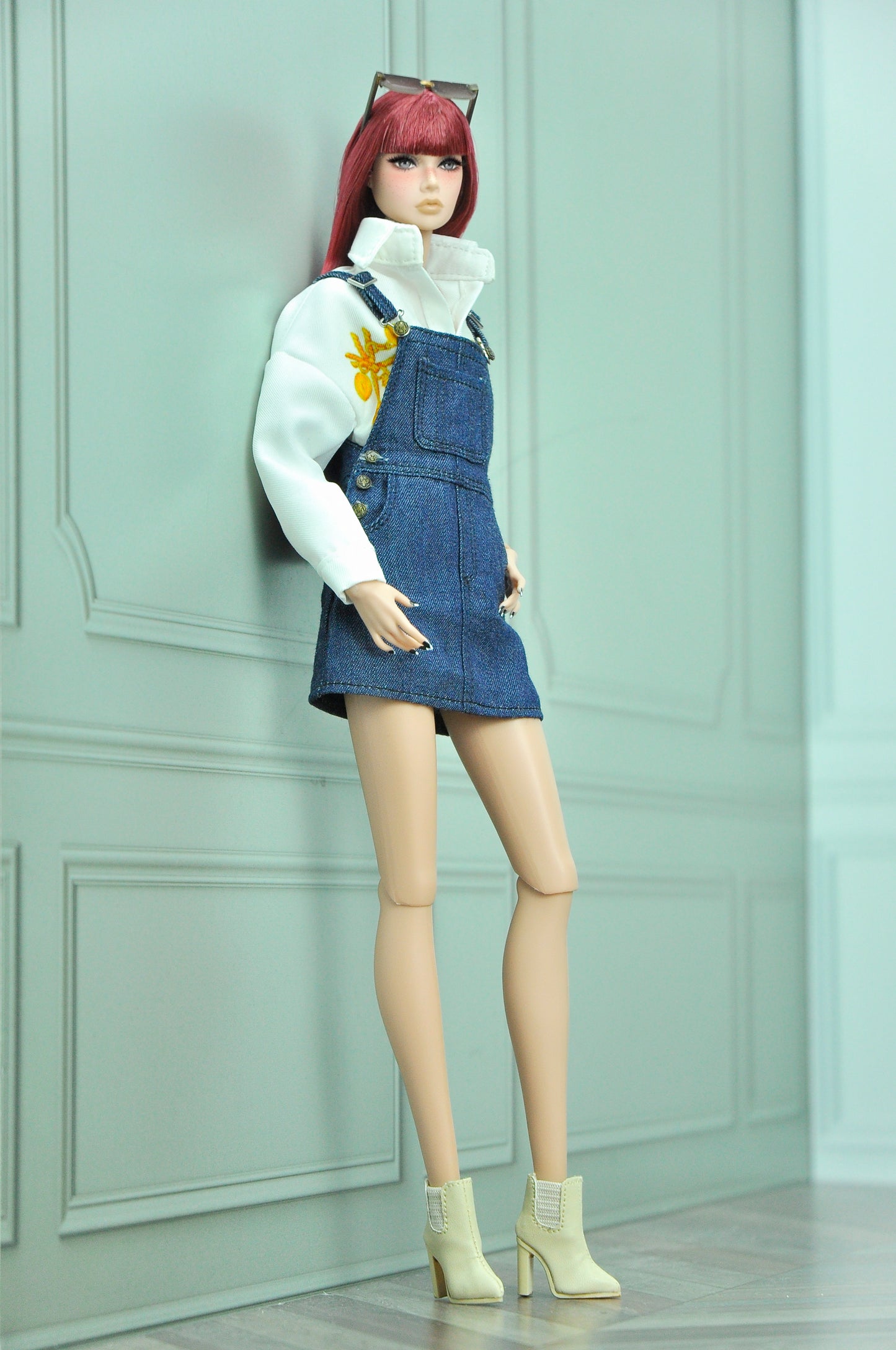 AA 90'S DAY COLLECTION | Overall skirt with blouse for Fashion Royalty & 6.0 Popy Parker