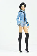 DENIM FEVER | Denim Jacket & Mini Skirt Set for Fashion Royalty Dolls | 1/6 Scale Doll Clothes