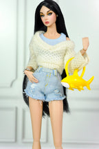 3D PROJEC | 1/6 Scale Shark Bag for Dolls – Mini Plastic Ocean Handbag Accessory for  Fashion Royalty