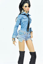DENIM FEVER | Denim Jacket & Mini Skirt Set for Fashion Royalty Dolls | 1/6 Scale Doll Clothes