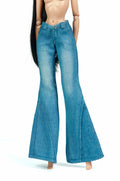 SEPTEMBER SALE | Light Blue Panel Flare Jeans for 1/6 Scale Fashion Doll | BARE