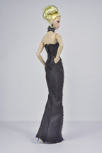 STUDO FLASHIN' | Crystal Halter Gown for Fashion Royalty 12” Dolls | Handmade 1/6 Scale Doll Evening Dress