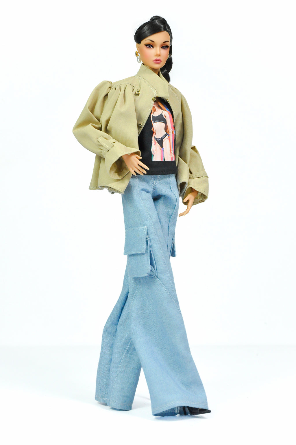 ORDINARY GALS | Casual Chic Cargo Jeans Outfit – 1/6 Scale High Fashion Doll Clothes