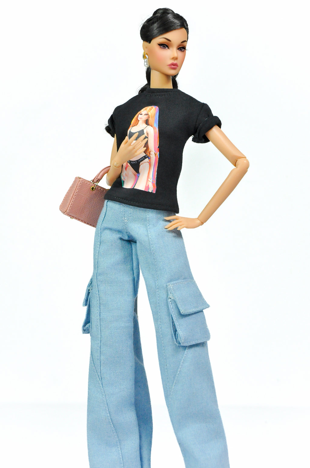 ORDINARY GALS | Casual Chic Cargo Jeans Outfit – 1/6 Scale High Fashion Doll Clothes