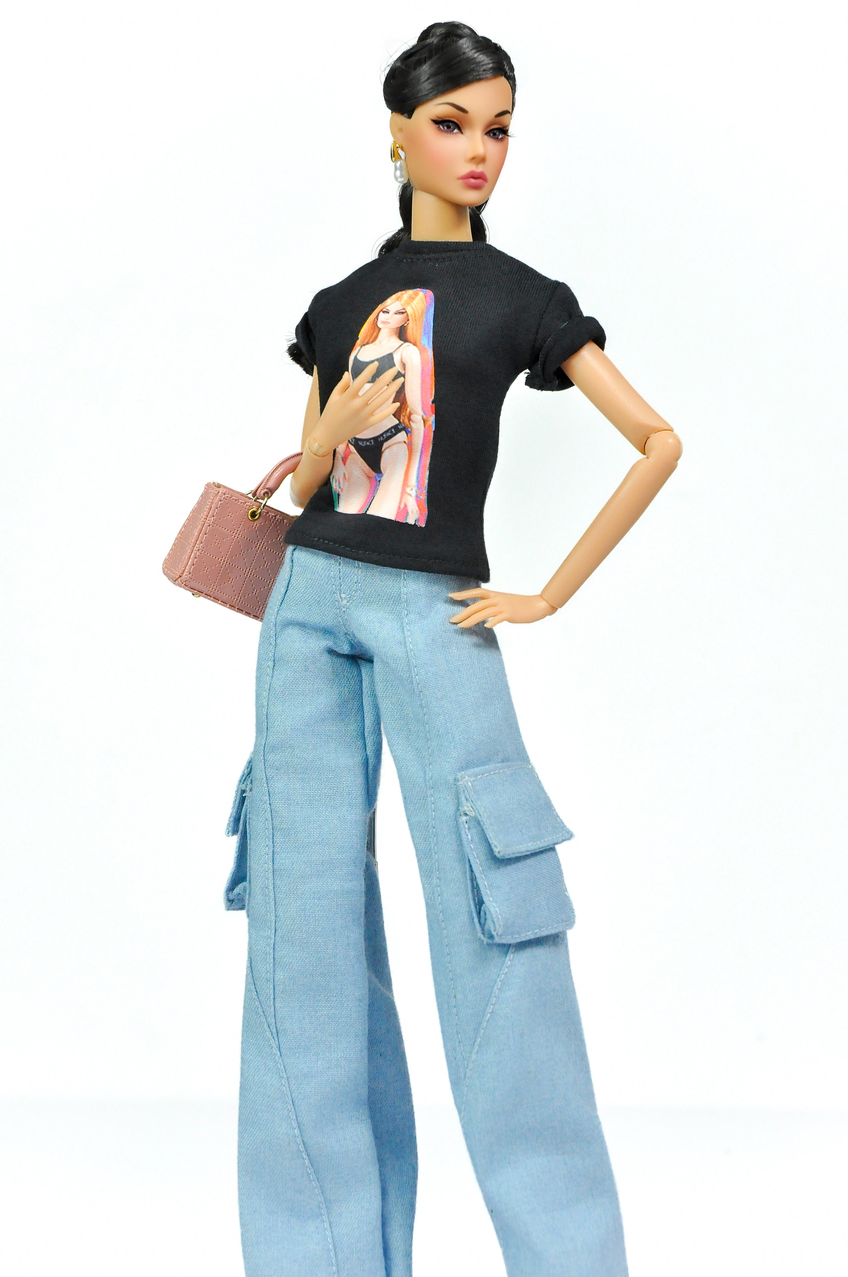 ORDINARY GALS | Casual Chic Cargo Jeans Outfit – 1/6 Scale High Fashion Doll Clothes