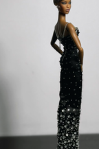 BASIC | Midnight Crystal Column Gown – 1/6 Scale High Fashion Doll Clothes