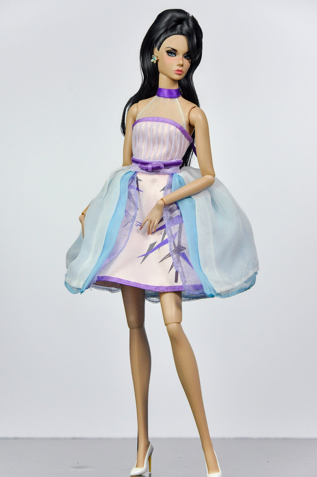 HAUTE | DREAM STATIC | OOAK Pastel Couture Dress for Fashion Royalty 6.0 Doll