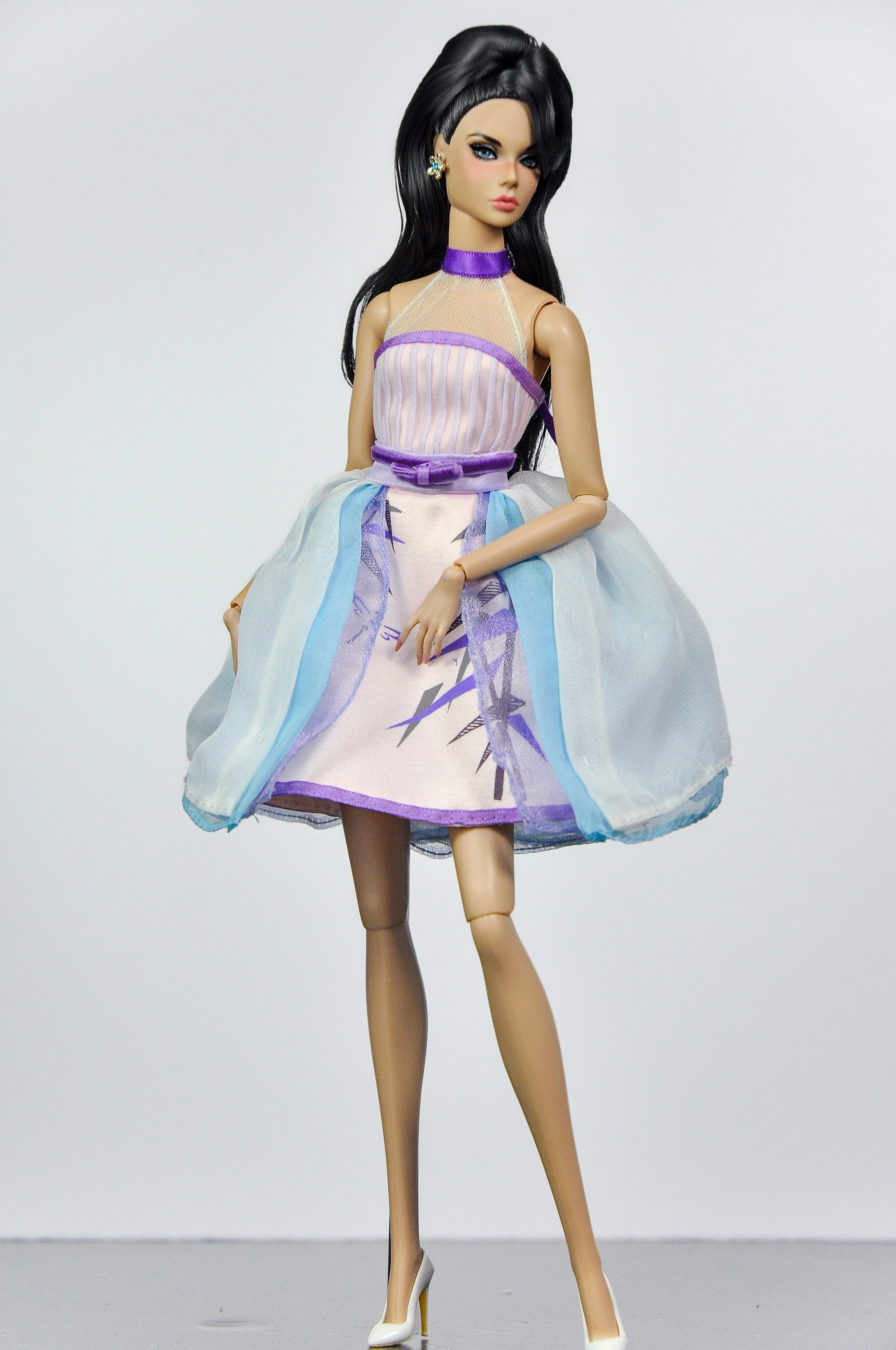 HAUTE | DREAM STATIC | OOAK Pastel Couture Dress for Fashion Royalty 6.0 Doll