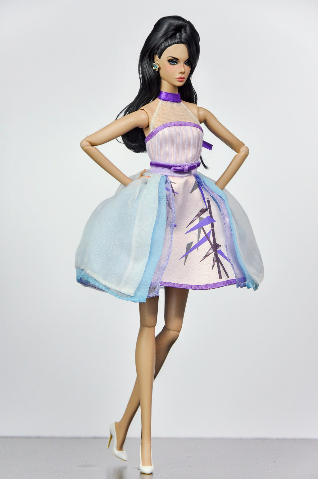 HAUTE | DREAM STATIC | OOAK Pastel Couture Dress for Fashion Royalty 6.0 Doll